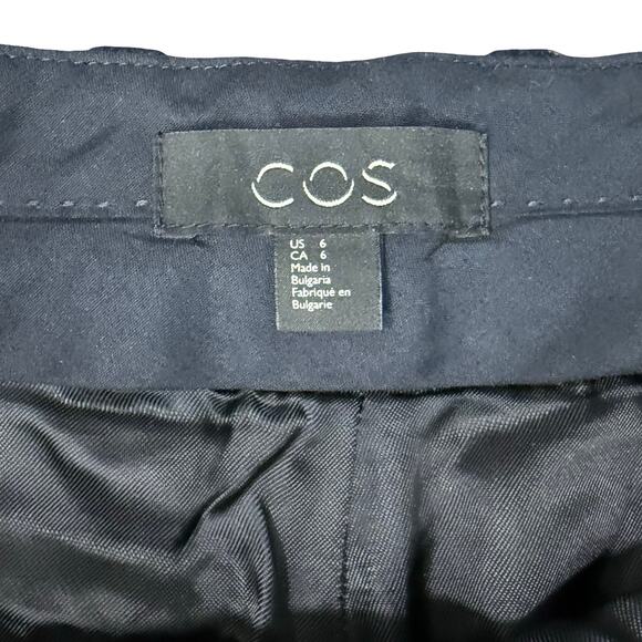 COS Navy Blue Slim Skinny Wool Blend Ankle Trousers Pants size 6 Professional - Picture 8 of 10
